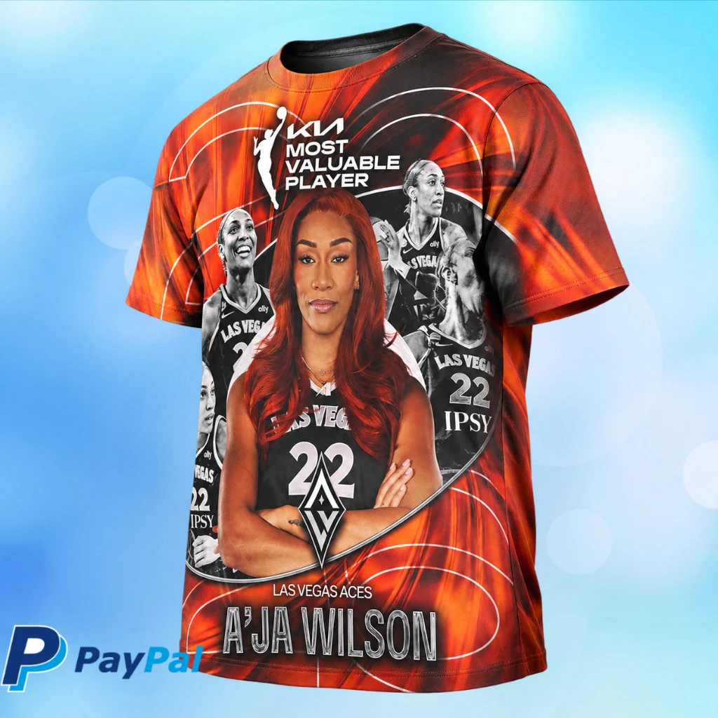 A’ja Wilson Las Vegas Aces 2026 WNBA Most Valuable Player All Over Print T-Shirt