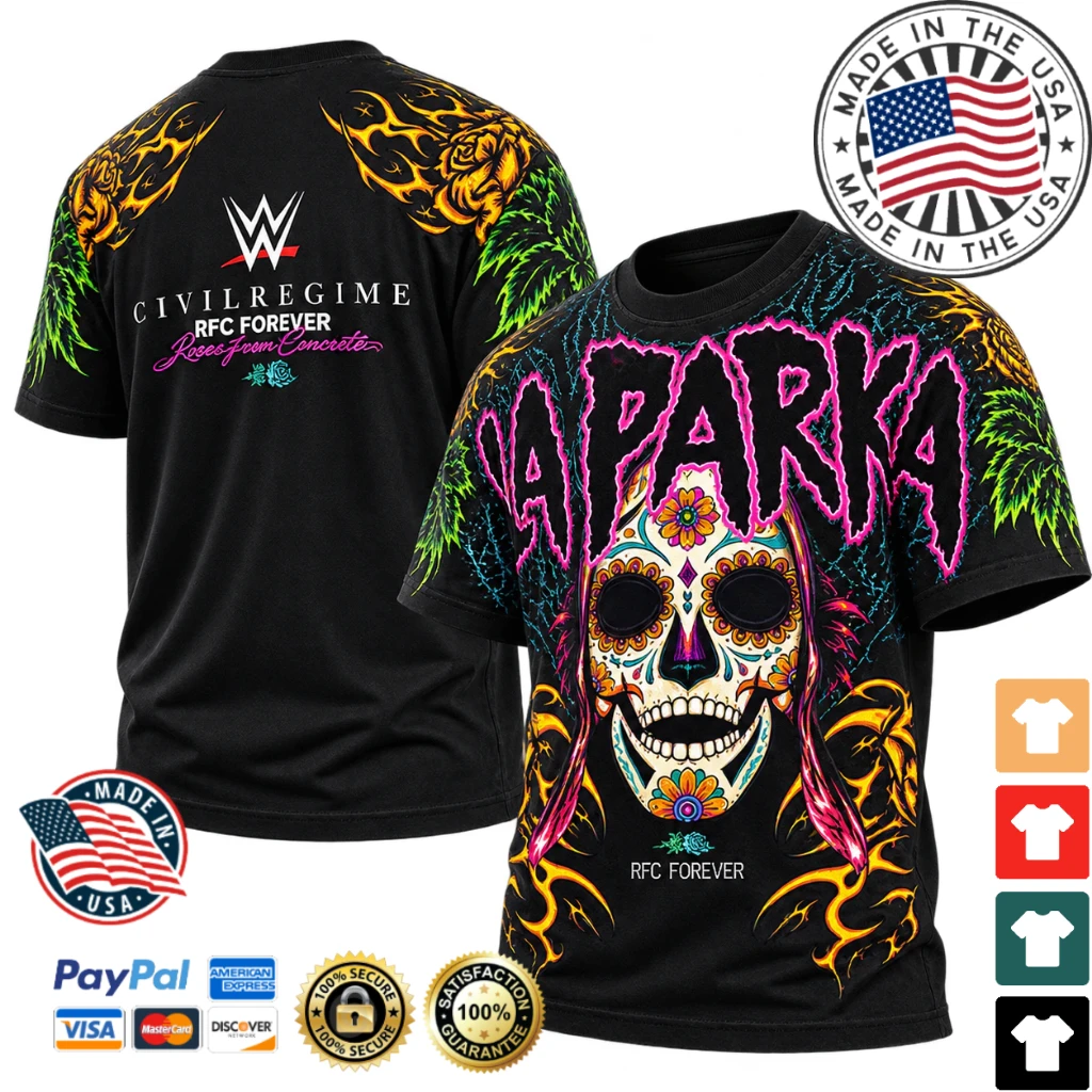 Civil Regime x WWE La Parka Dia De Los Muertos T-Shirt