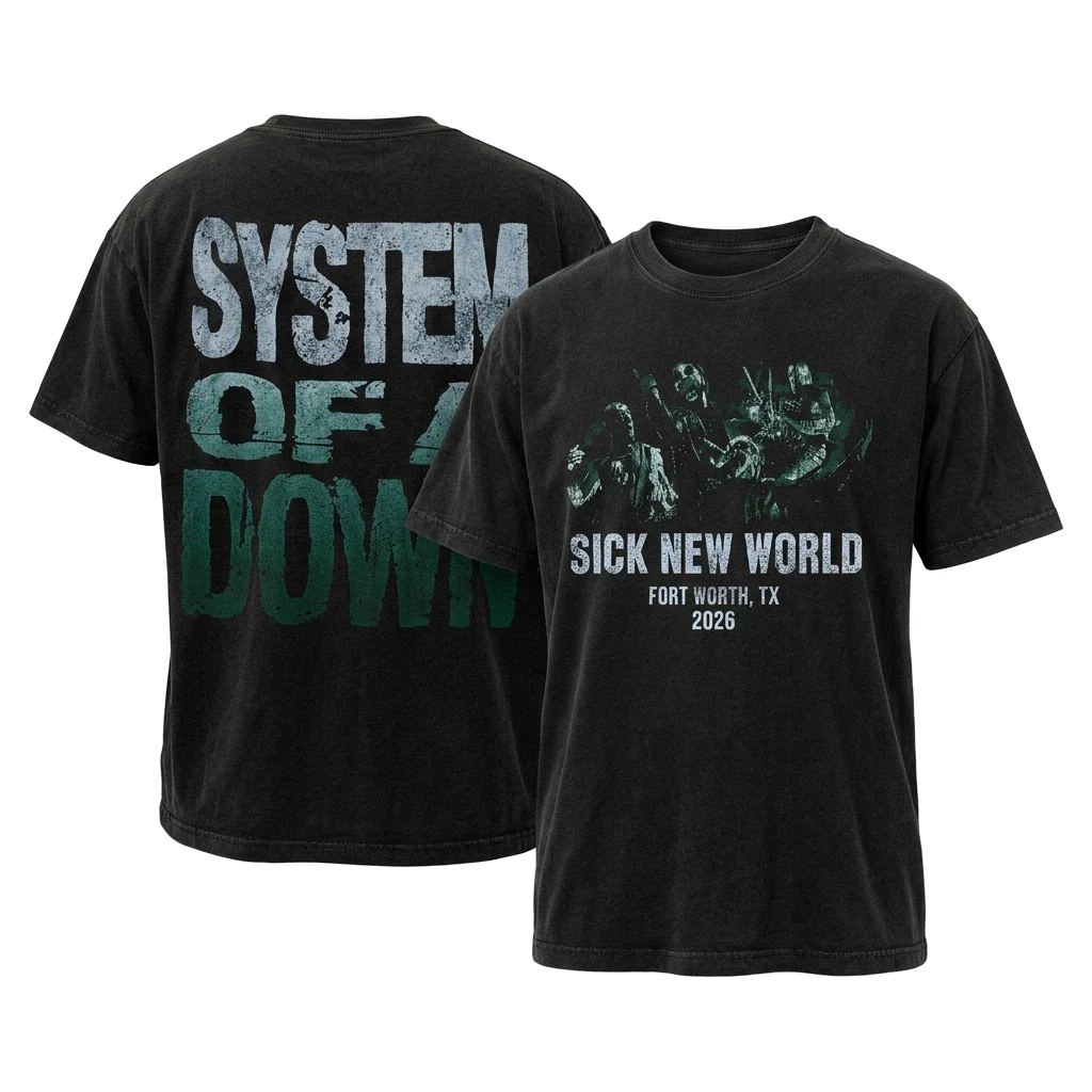 System Of A Down 2026 Sick New World Exclusive Event Two Sided T-Shirt