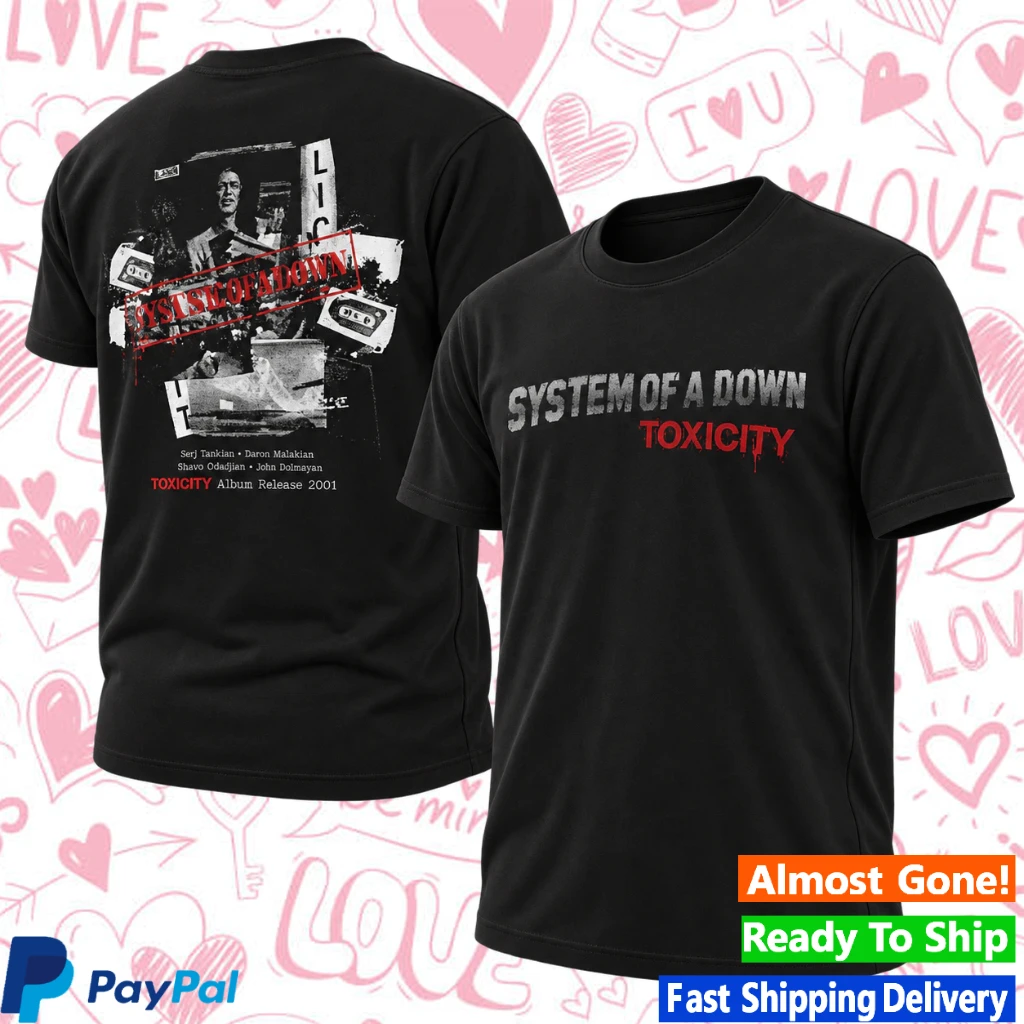 System Of A Down Toxicity Album Release Party Two Sided Unisex T-Shirt